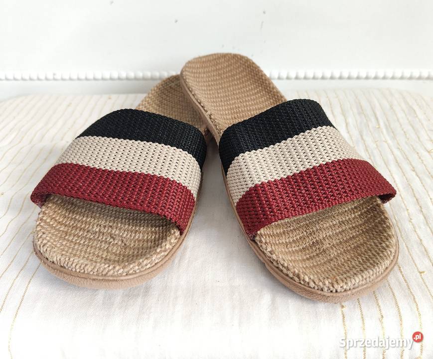 Klapki Esmara plecione espadryle paski 39 boho Sandały i klapki Szczecin