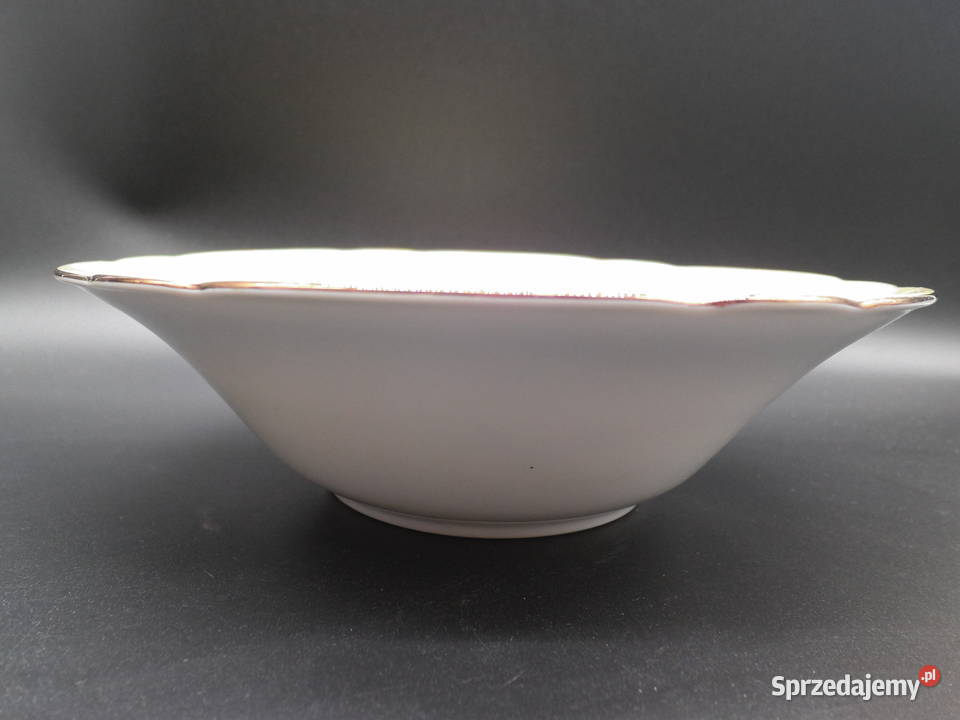 Porcelanowa miska iryzowana z motywem scenki
