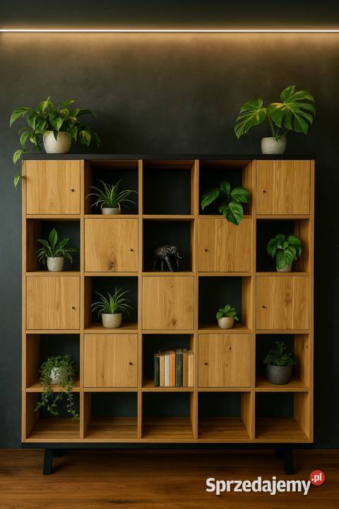 Regał Dębowy LOFT 100 Lite Drewno Dębowe 195cm Kraków