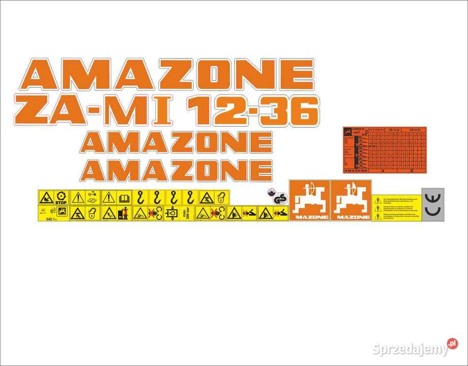 Naklejki Amazone MI 1236 mocny klejodporne Pozostałe Pleszew