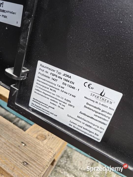 Piec KOMINEK na drewno pellet Spartherm JORA 7