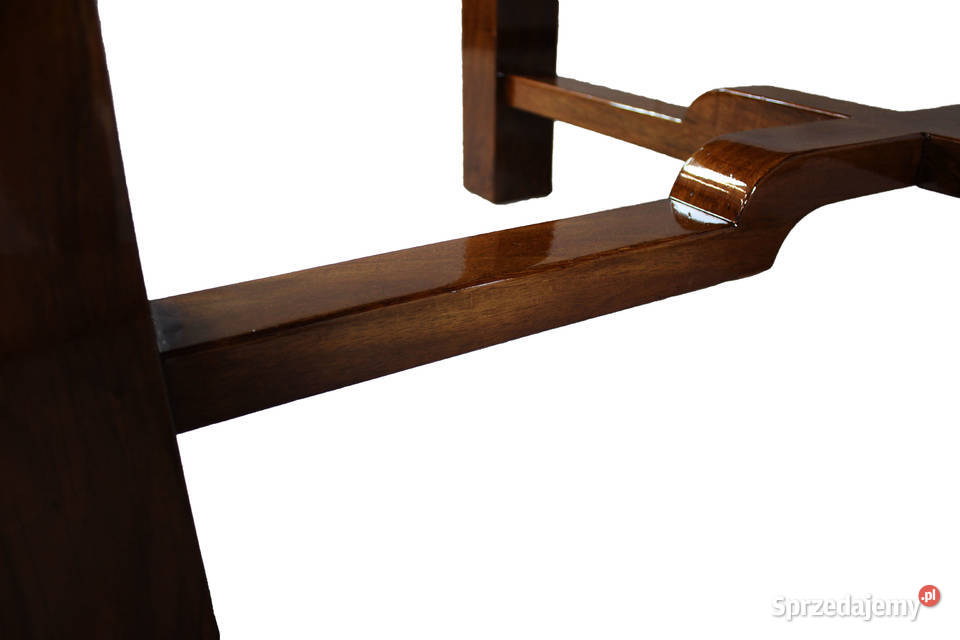 Okrągły stół Art Deco w orzechu renowacji Meble Bydgoszcz