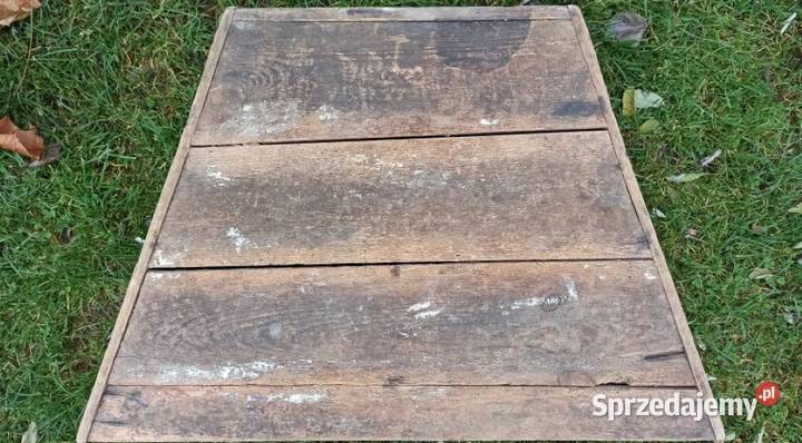 Duża przedwojenna stolnica Akcesoria kuchenne łódzkie Wieluń