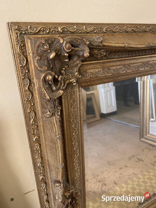 Ogromne kryształowe lustro w rzeźbionej ramie Bystrzyca Kłodzka