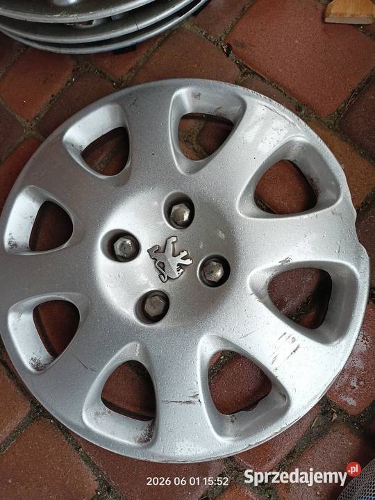 Kołpaki 15 peugeot oryginalne 3 sztuki Boduszyn sprzedam