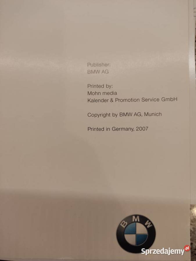 Kalendarz BMW 2008 58 x 54 Głuchołazy