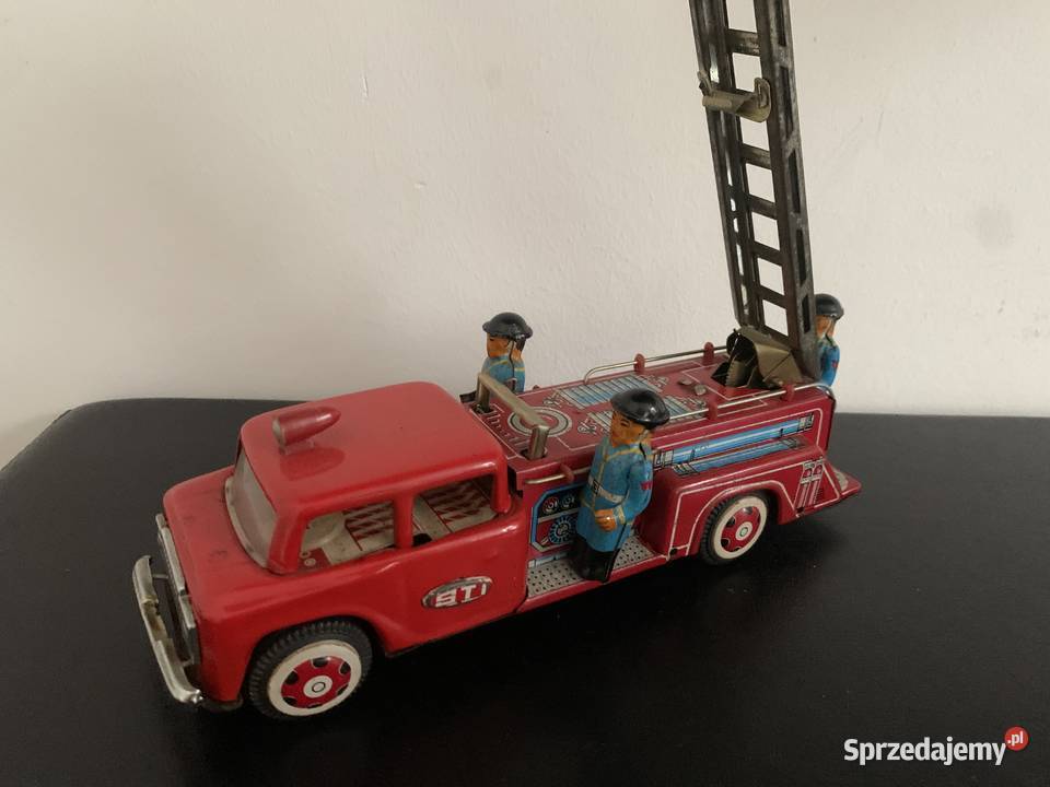 Stara zabawka PRL wóz strażacki Świebodzice