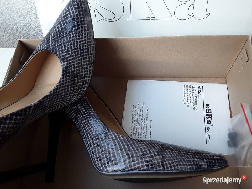 Skórzane lakierowane szpilki r38 Warszawa