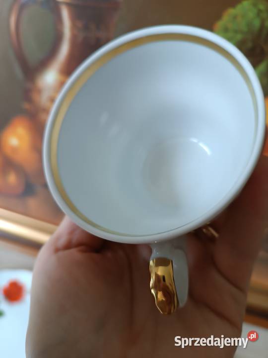 Filiżanki porcelanowe z talerzykami małopolskie Gorlice