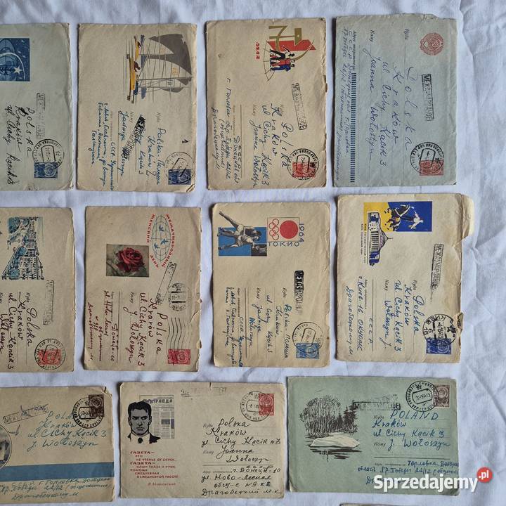 16 CCCP 1961 1964 koperty listy znaczki Brzesko