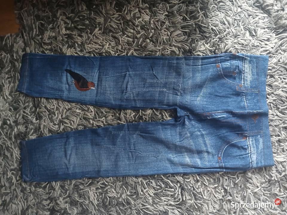 Legginsy imitacja jeansu z dziurami Chrzanów