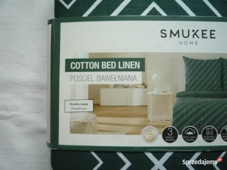 Smukee Nowa pościel bawełniana zielona 160x200 zielony Szczecin