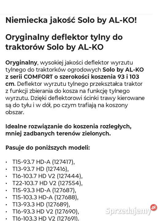 Deflektor tylnego wyrzutu Jaworznia
