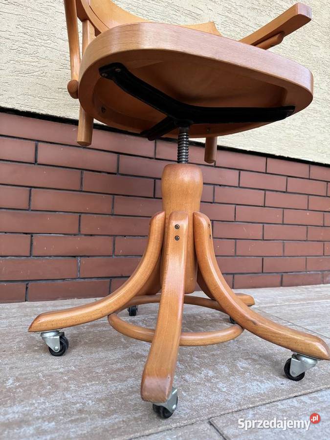 Fotel kręcony drewniany obrotowy do biurka Warszawa