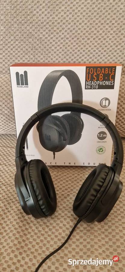 Słuchawki nauszne składane Roseland kabel typ C Słuchawki i głośniki Kraków