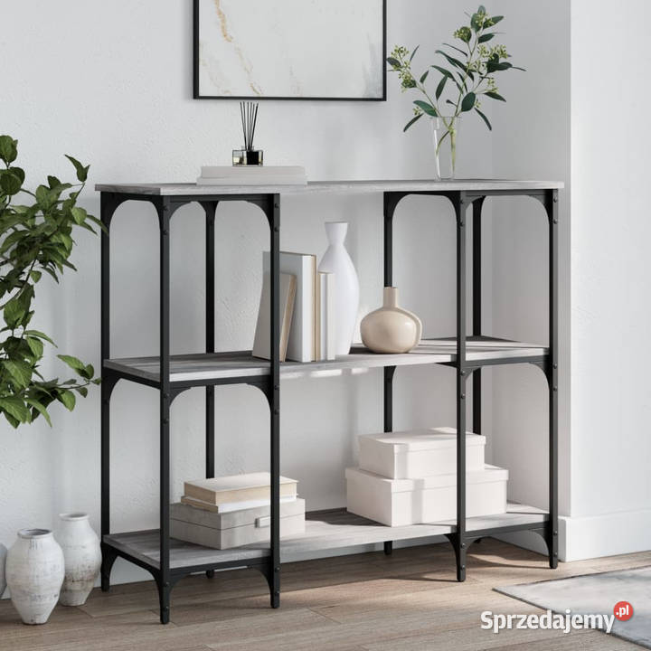 Stolik konsolowy szary dąb sonoma 102x35x90 Warszawa
