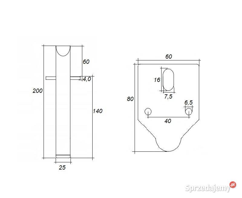 Noga meblowa metalowa SL01 h140 Katowice sprzedam