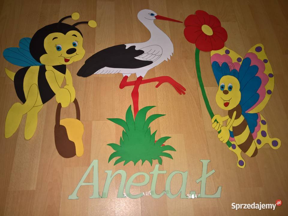 Dekoracje dwustronne wiosennoletnie z brystolu