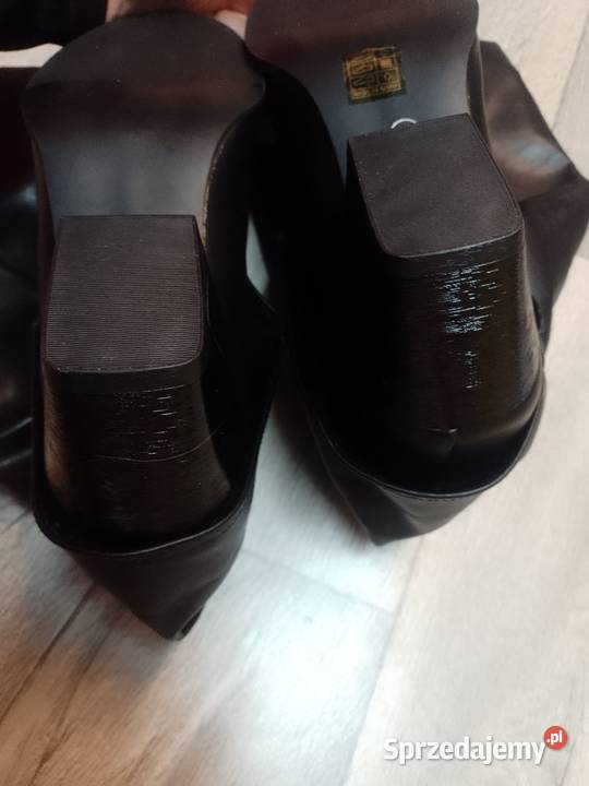 4142 Czarne Mega wygodne kozaki kowbojki Kraków