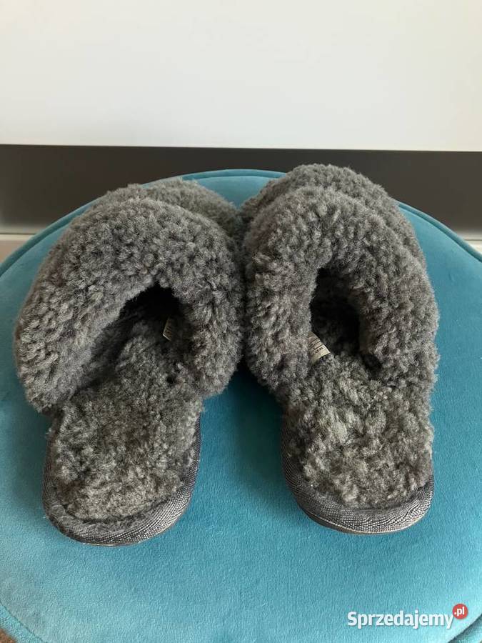 Kapcie papcie Emu wełna owcza szare 39 oryginał Nisko