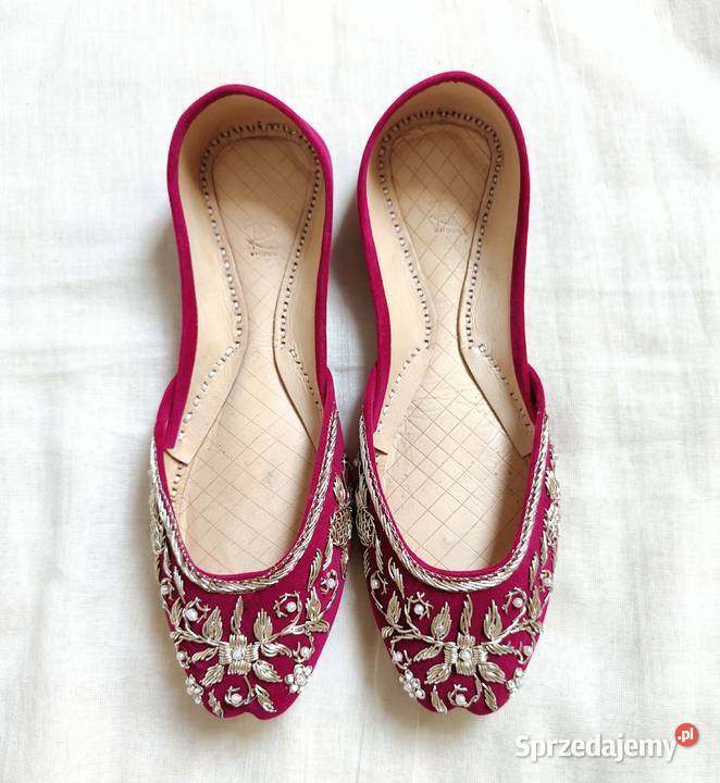 Indyjskie buty baleriny khussa 37 38 zdobione Szczecin
