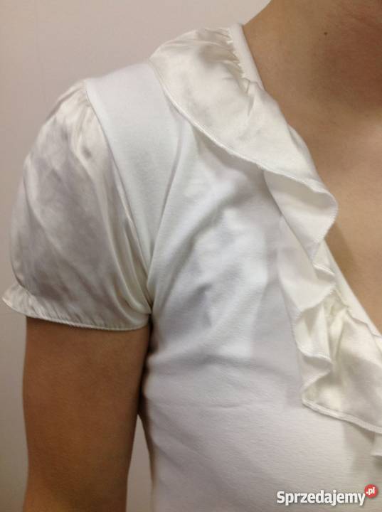 Bluzka biała z falbankami Rozmiar 34(XS)