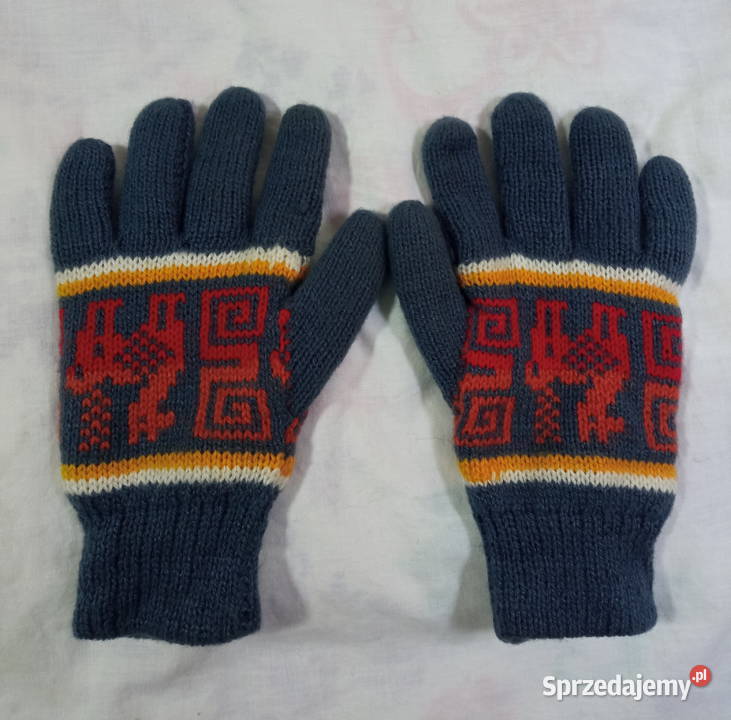 Peruwiańskie Rękawice Unisex Z Alpaki Artesanal Kudowa-Zdrój