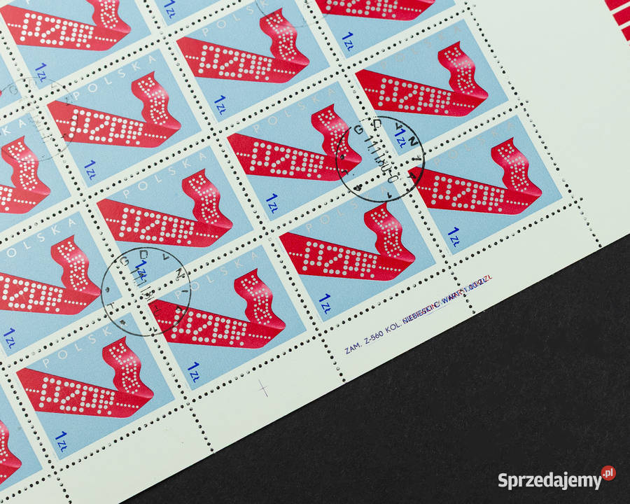 Znaczki PRL 1975 VII Zjazd PZPR 50 pełny arkusz Łuków