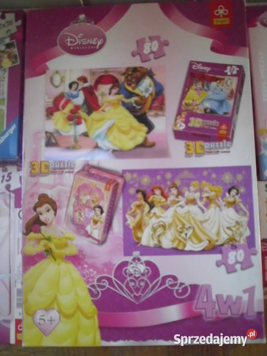 PUZZLE zestaw dziewczynki 9 księżniczki DISNEY Starogard Gdański