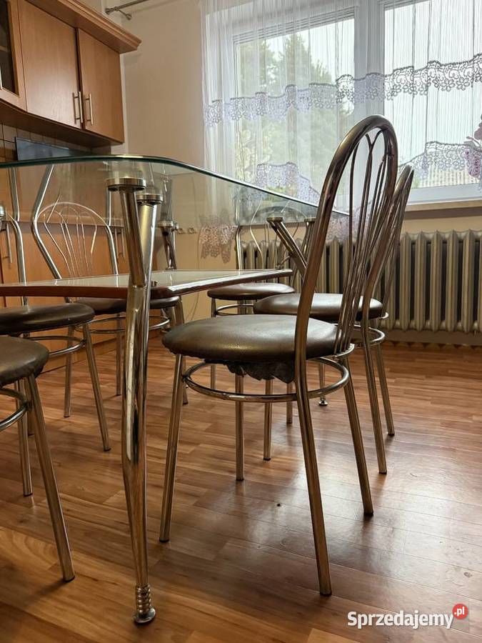 Stół 6 krzeseł komplet zestaw Kobiele Wielkie