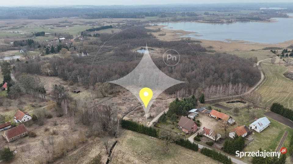 Działka na Mazurach Rogojny jezioro Łaźno WZ
