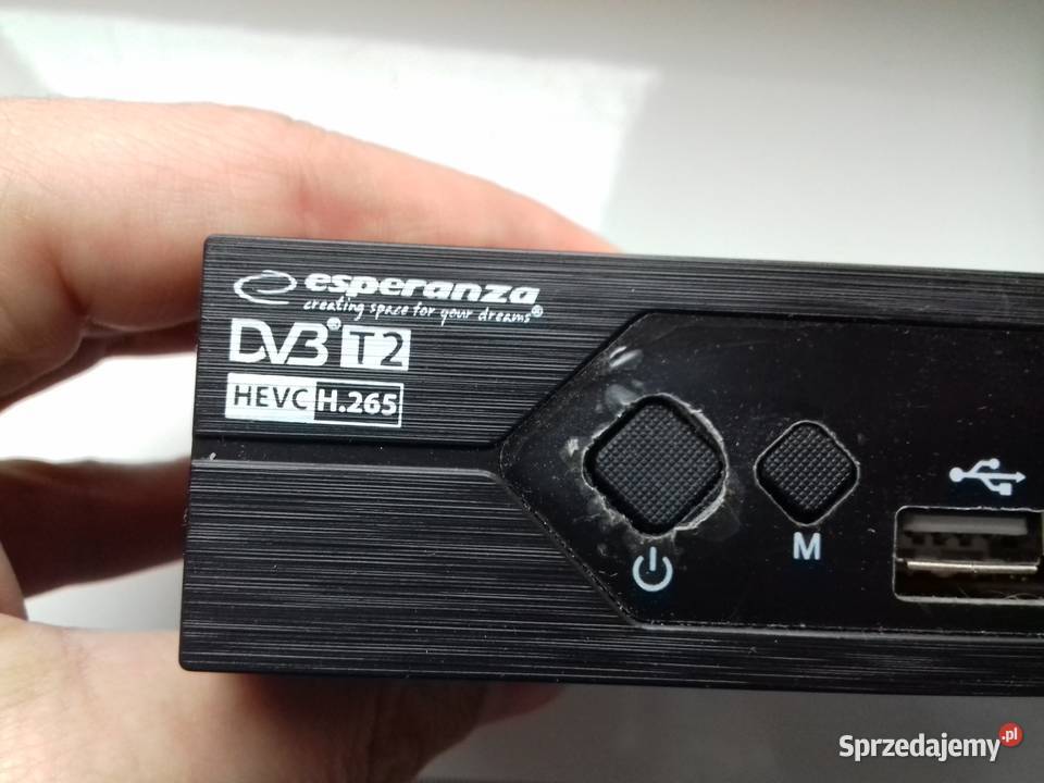 Dekoder TV esperanza DVBT2 HEVC EV107 HDMI Scart Bydgoszcz sprzedam