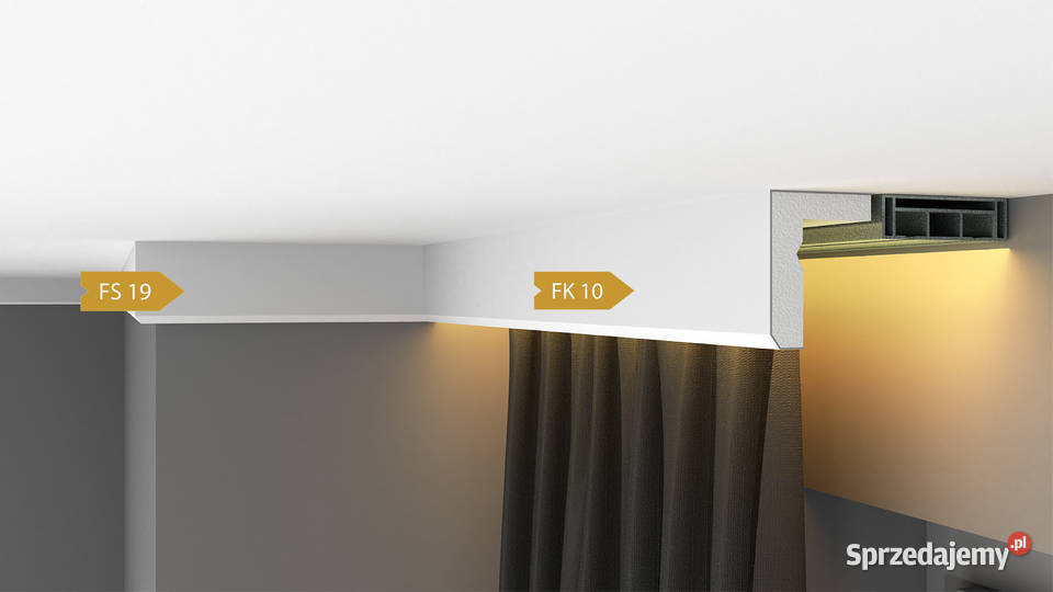 Maskownica szyny sufitowej sztukateria led FK10 Warszawa