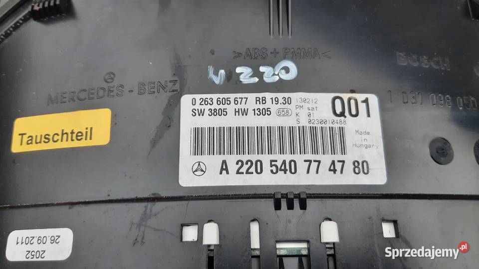 licznik zegary mercedes s w220 32 v6 Korzeńsko
