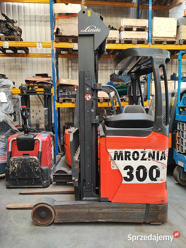 Wózek widłowy el reach truck Linde R1401 triplex Kęty