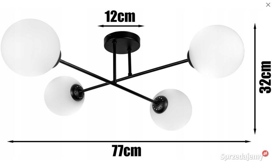 LAMPA SUFITOWA PLAFON ŻYRANDOL LOFT EDISON Kule Choroszcz