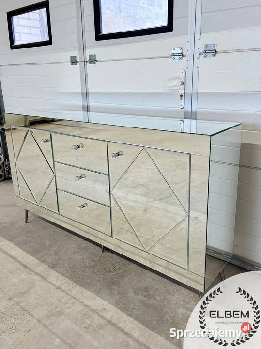 Lustrzana komoda lustrzane romby GlamourDOSTĘPNA Komody Warszawa
