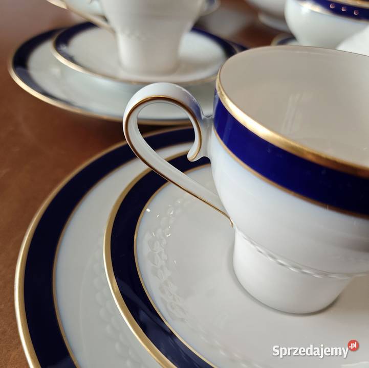 Tirschenreuth Bawaria kobaltowy serwis 10 osób Szczecin