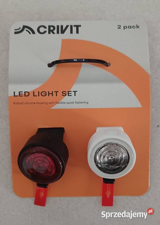 CRIVIT Zestaw lampki rowerowe sygnalizacyjne Ełk sprzedam