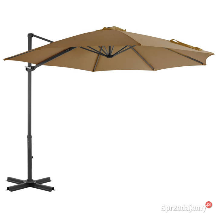 Parasol ogrodowy z przenośną podstawą taupe
