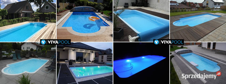 Basen poliestrowy 850 x 370 x 150 LED pompa