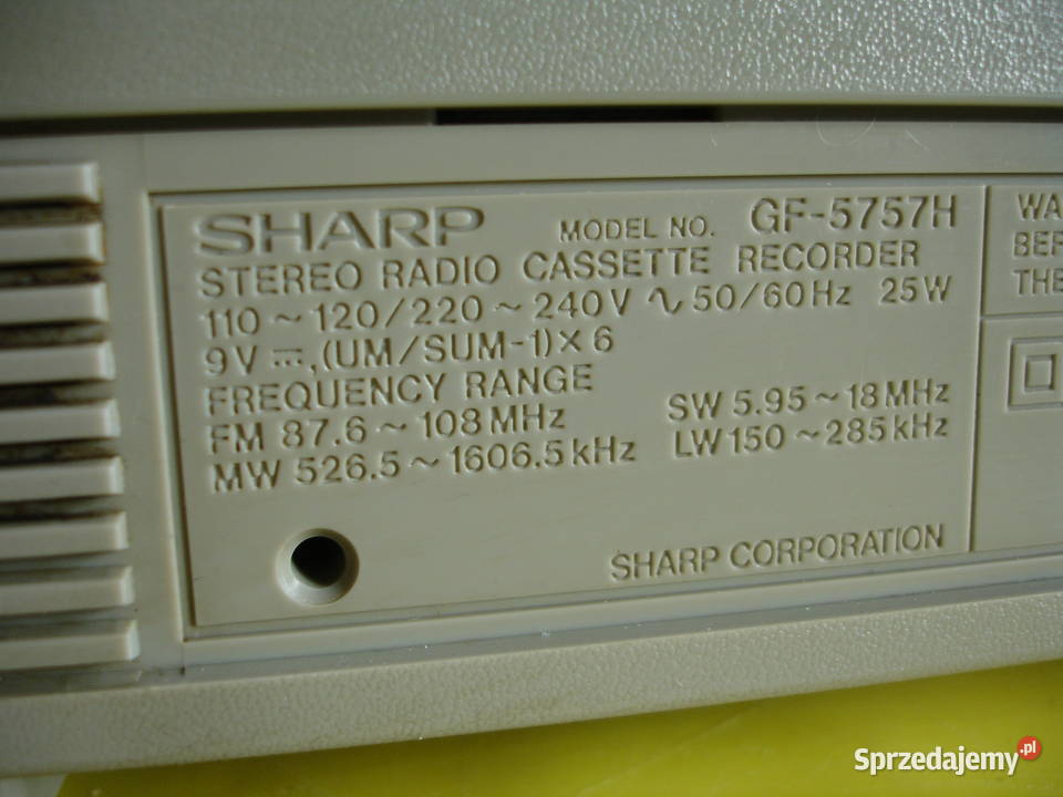 Radiomagnetofon SHARP GF5757H Zielona Góra