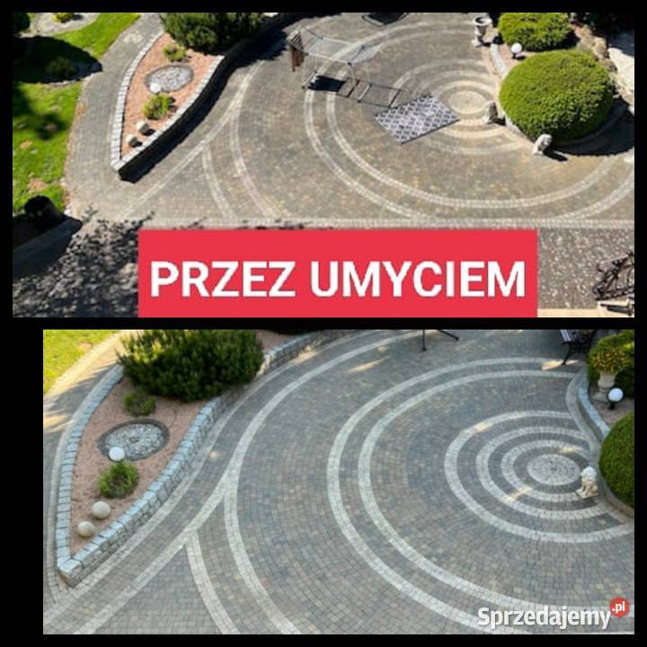 MYCIE KOSTKI BRUKOWEJ OGRODZEŃ Łomianki