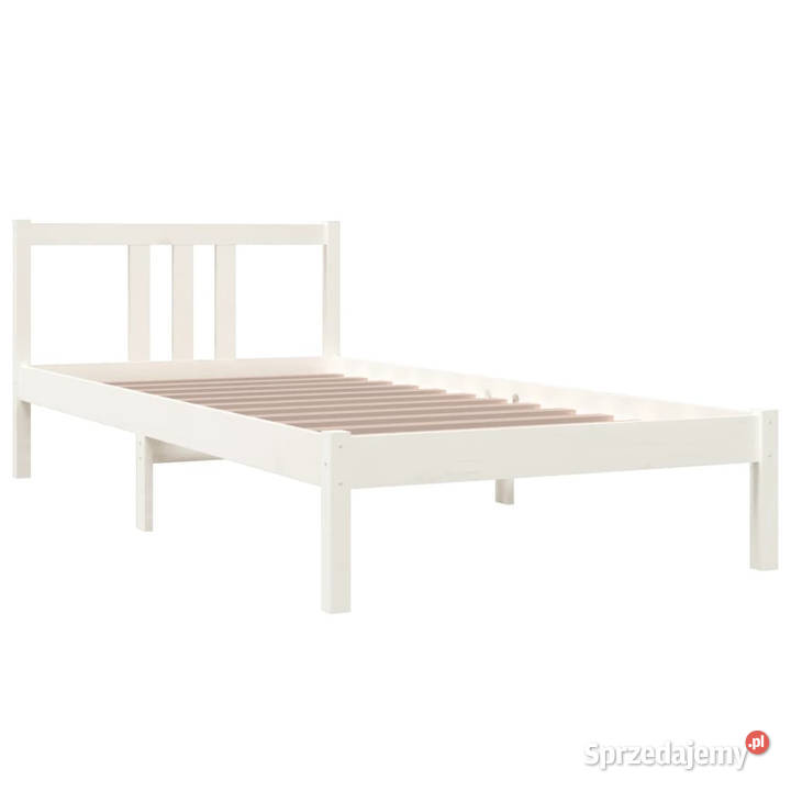 Rama łóżka biała lite drewno 90 x 200 WM814870 69cm Warszawa