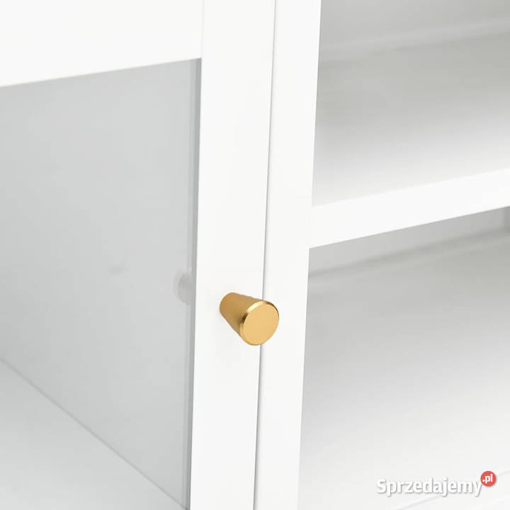 Szafka pod telewizor biała 90x30x44 stal i szkło Warszawa