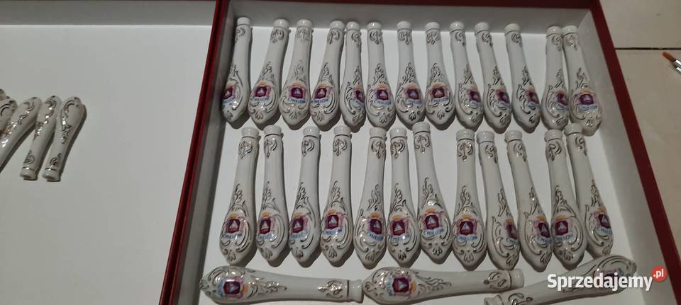 Porcelanowe uchwyty do sztućców Ćmielów 37 k55 Akcesoria kuchenne Warszawa