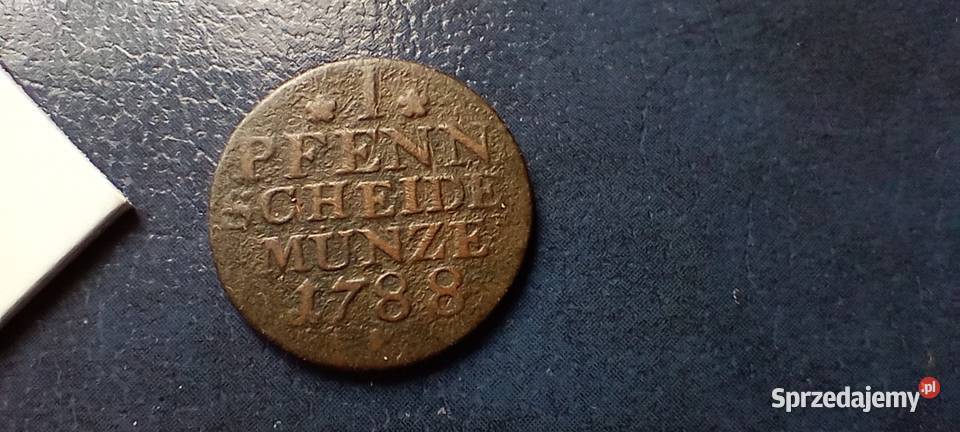 Stare monety 1 fenig 1788 Niemcy