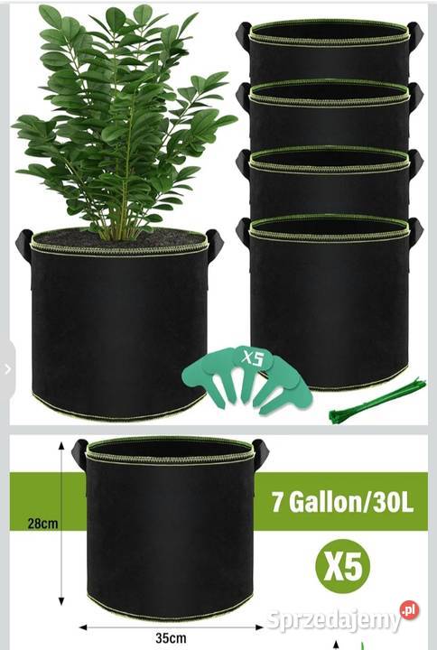5 worków na rośliny o pojemności 30 litrów dolnośląskie Olszyna sprzedam