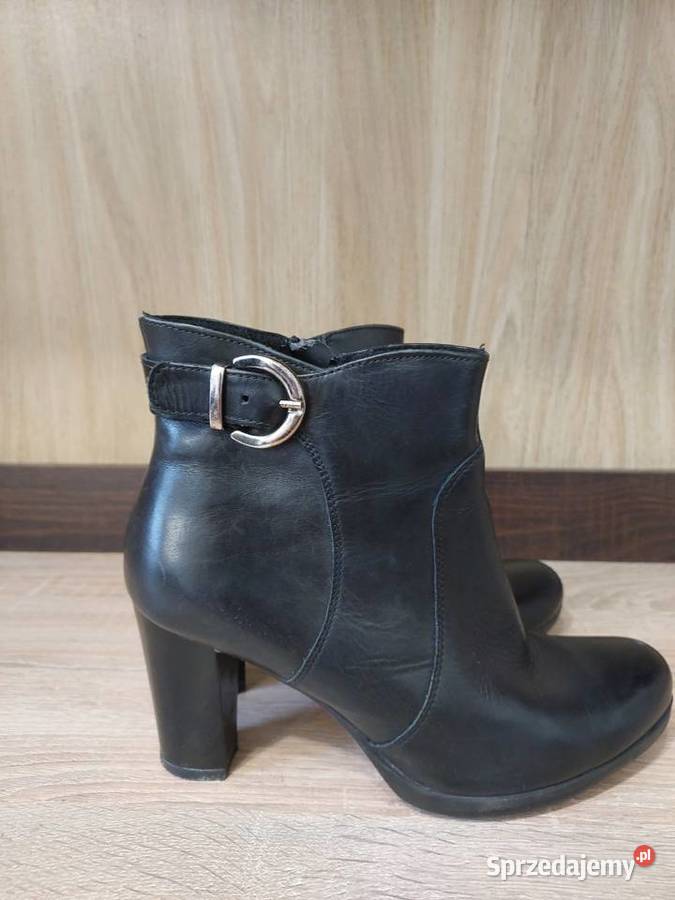 Eleganckie czarne botki damskie rozmiar 37 inna Milanówek