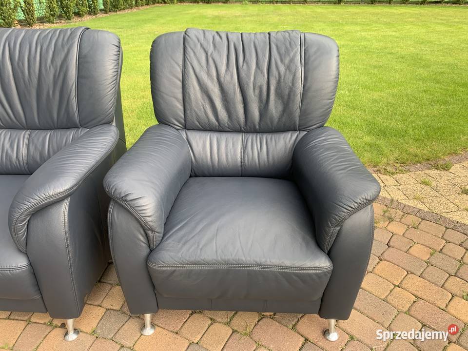 NATURIA NIEMIECKI NAROŻNIK Z FOTELEM SKÓRA Kalety